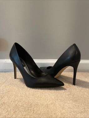 Nine West Black Pointed-Toe Stiletto Pumps - Women's